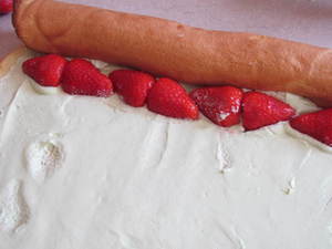 roul fraise mascarpone